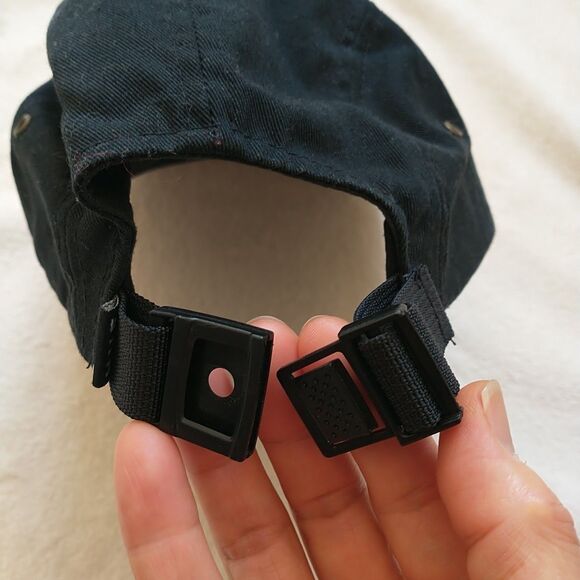 HUF Hex Volley Cap Hat Unisex OS Black Diamond Bill Cotton Logo Strap Back USA - Picture 6 of 12